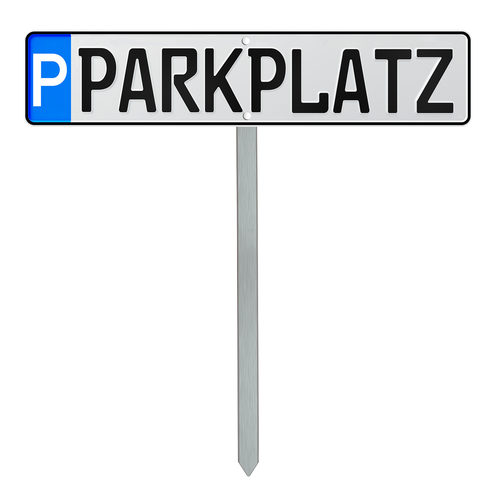 Edelstahl Einschlagpfosten 740 mm für Parkplatzschilder – mit Schrauben, rostfrei-1