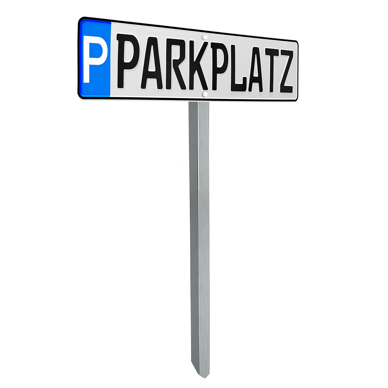Edelstahl Einschlagpfosten 740 mm für Parkplatzschilder – mit Schrauben, rostfrei-3