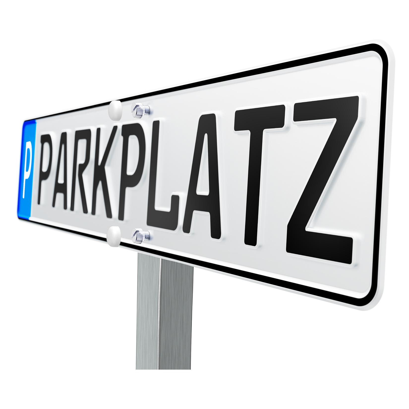Edelstahl Einschlagpfosten 740 mm für Parkplatzschilder – mit Schrauben, rostfrei-6