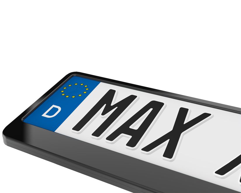 EU Kennzeichenhalter Nummernschildhalter schwarz PKW