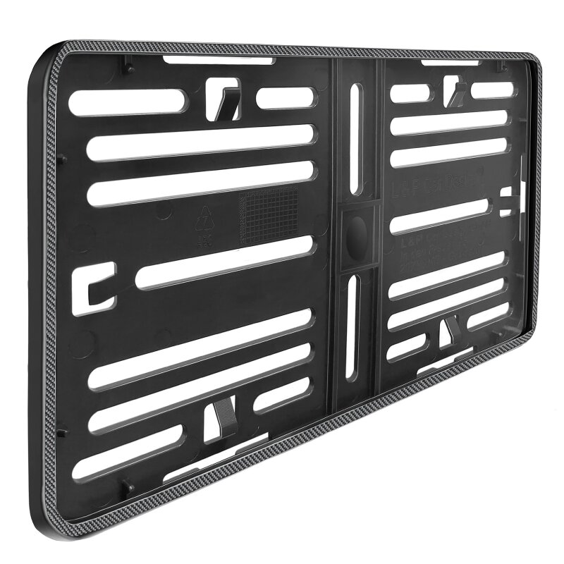 Kennzeichenhalter 255x130 mm – mit Rahmen in Carbon Optik-0
