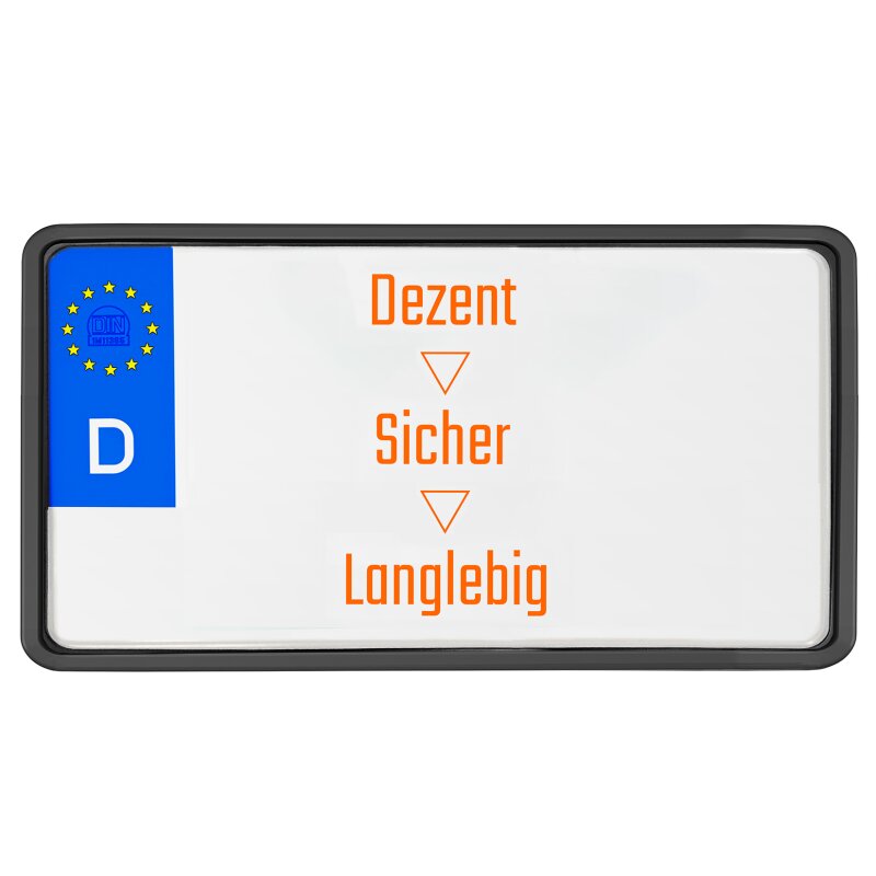 Kennzeichenhalter 255x130 mm – mit Rahmen für Motorrad, Traktor, Roller & mehr (wählbare Farben)-5