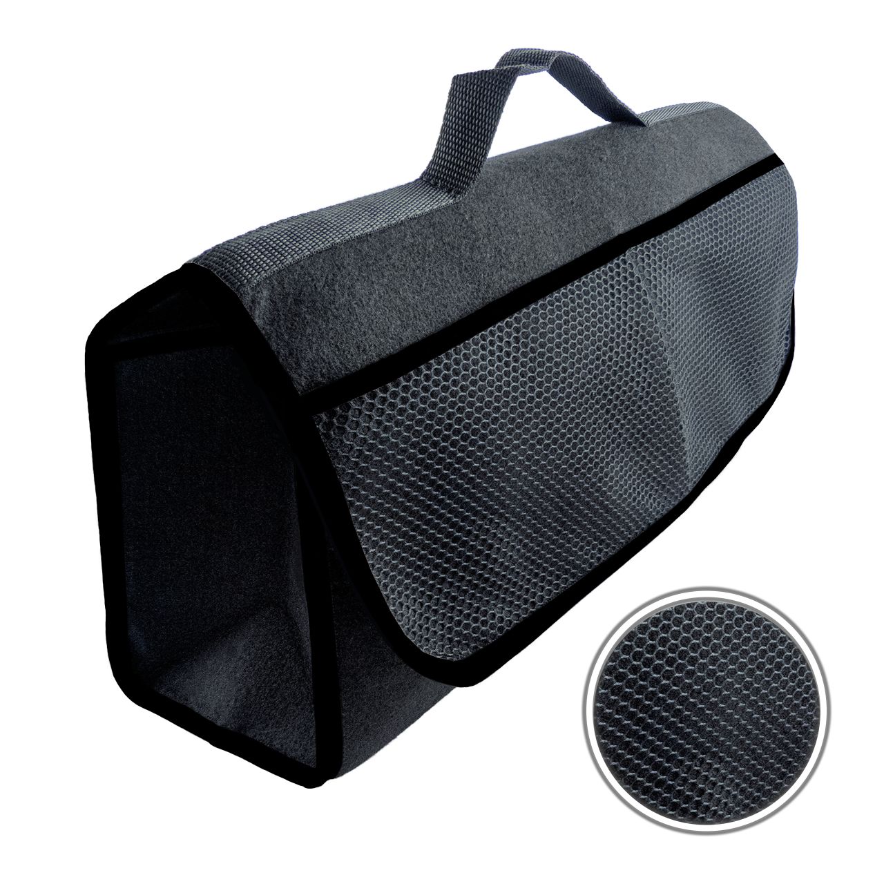 Kofferraumtasche Schwarz mit Klettbefestigung für einen sicheren