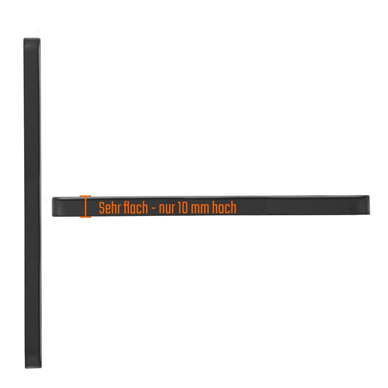 Motorrad Kennzeichenhalter 180x200 mm – mit Rahmen, wählbar in Schwarz, Carbon oder Chrom Optik-3