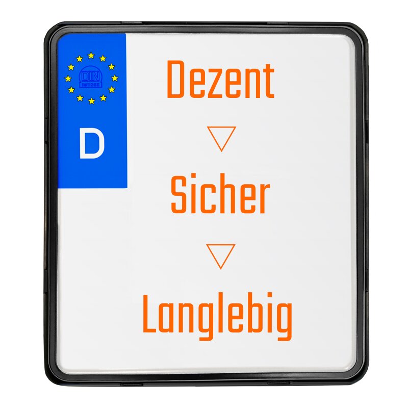 Motorrad Kennzeichenhalter 180x200 mm – rahmenlos, schwarz | wetterfest &amp; montagefreundlich-4
