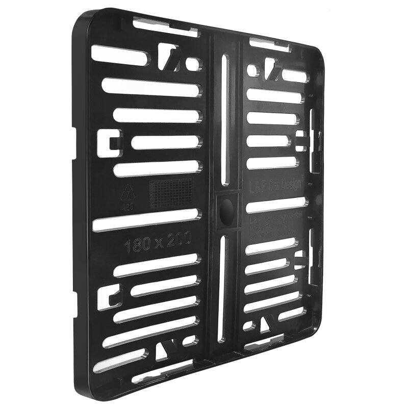Motorrad Kennzeichenhalter 180x200 mm – rahmenlos, schwarz | wetterfest &amp; montagefreundlich-0