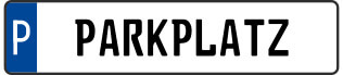 Parkplatzschild