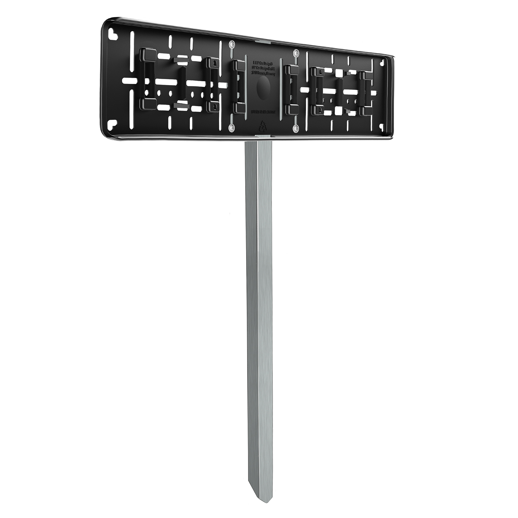 Einschlagpfosten Edelstahl 740 mm mit Adapter-Kennzeichenhalter – zum Einschieben-2
