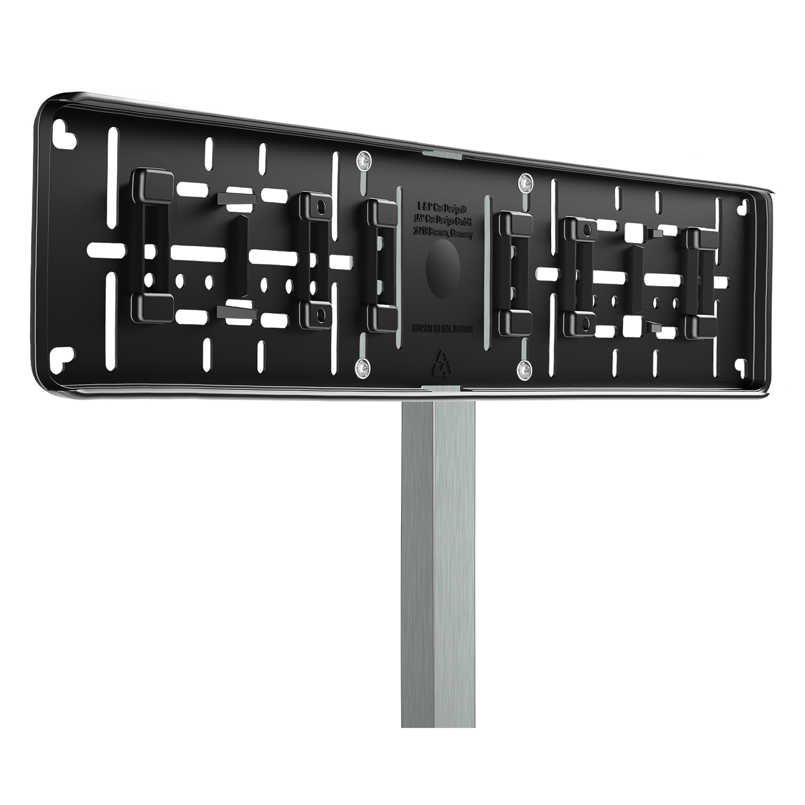 Einschlagpfosten Edelstahl 740 mm mit Adapter-Kennzeichenhalter – zum Einschieben-4
