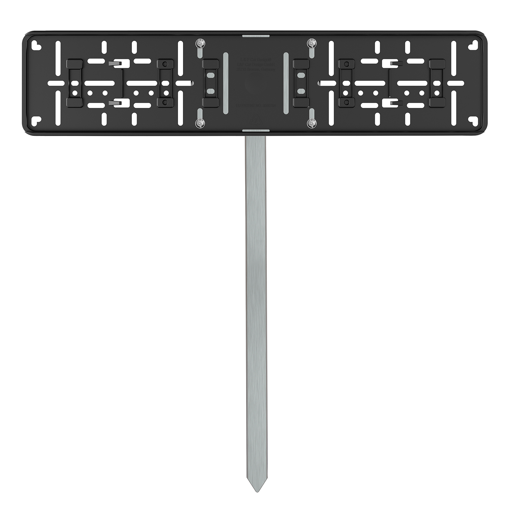 Einschlagpfosten Edelstahl 740 mm mit Adapter-Kennzeichenhalter – zum Einschieben-0